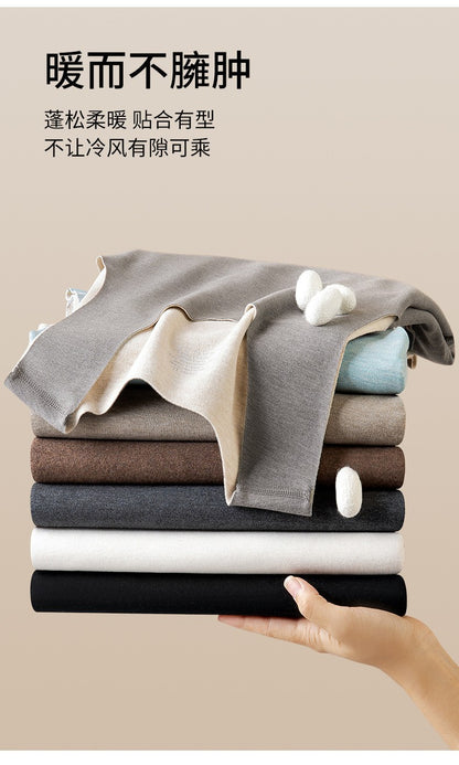 Comfortable Bamboo Fiber Thermal T Shirt Men Tank Top Wool High Quality Seamless Undershirt Winter Men's Warm Fleece Underwear