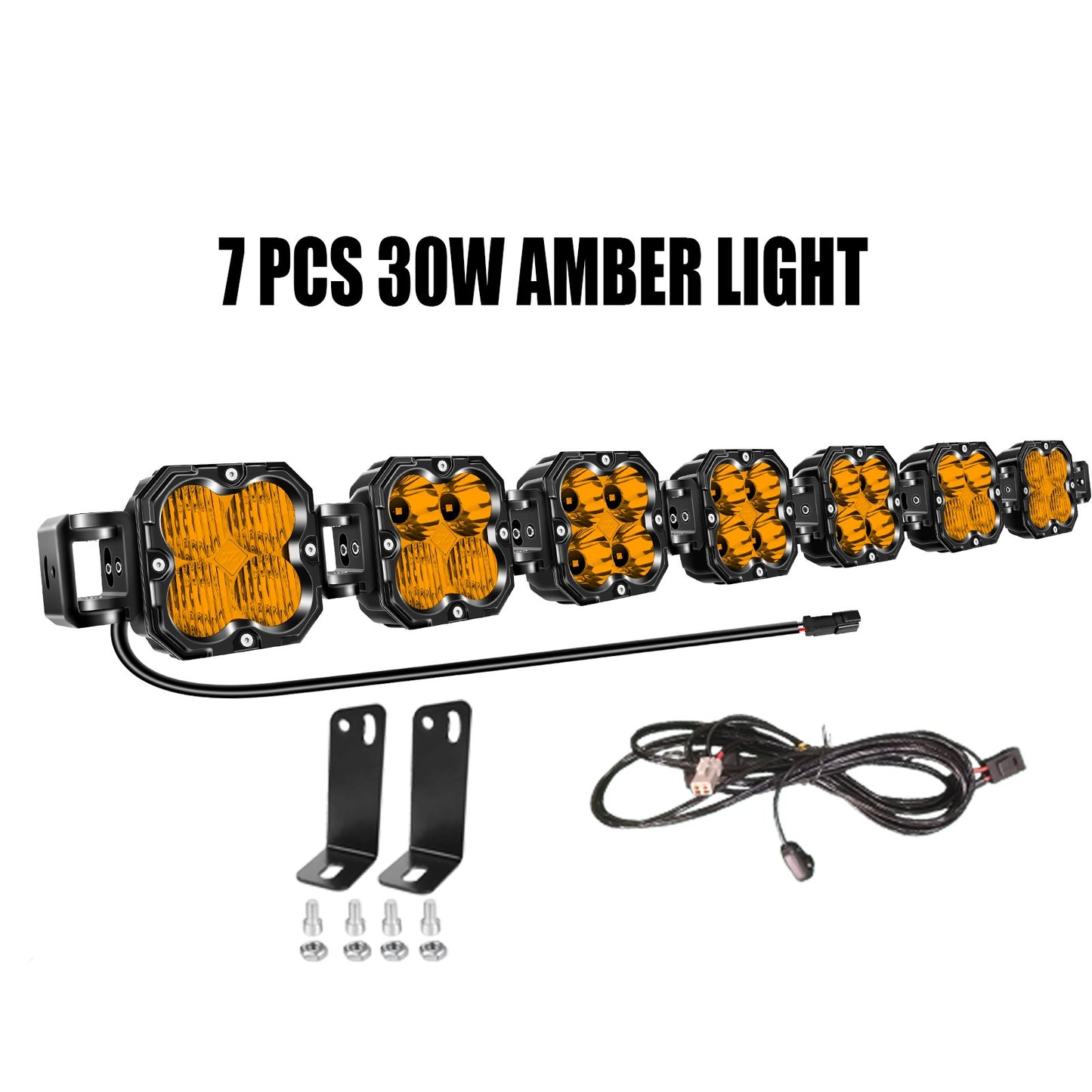 4in 30W Amer Cube LED Pod Light Spot Flood Combo Beam Work Lights,3055K/3530K Car Off-Road Driving Lamp for Truck,SUV,Motorcycle