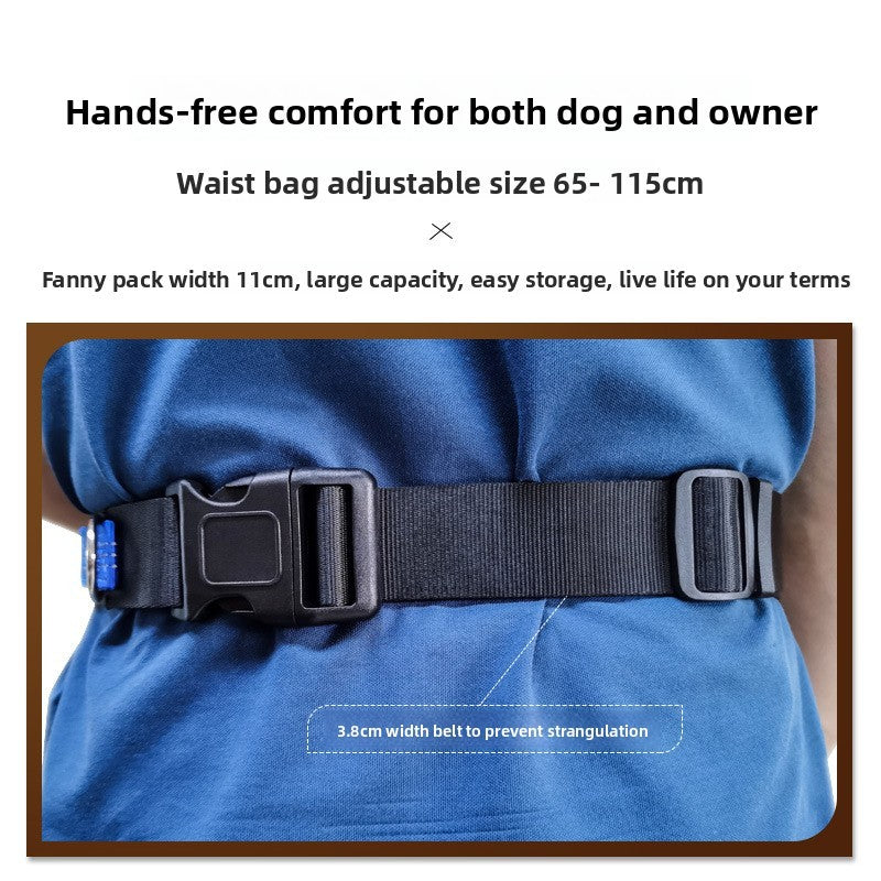 Coleira de Cachorro Mãos Livres para Correr Caminhar Coleira Refletiva com Bolsa de Cintura Cinto Elástico Retrátil Corda de Tração para Cães Produtos para Animais de Estimação