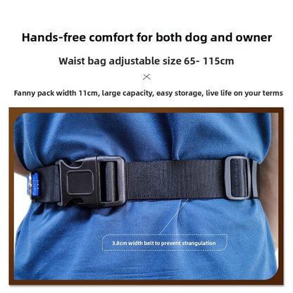 Coleira de Cachorro Mãos Livres para Correr Caminhar Coleira Refletiva com Bolsa de Cintura Cinto Elástico Retrátil Corda de Tração para Cães Produtos para Animais de Estimação
