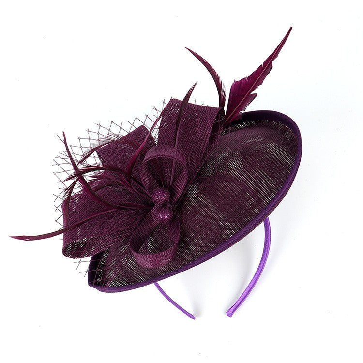 Fascinators de Luxo Kentucky Derby Chapéu de Igreja Design de Pérolas em Tela Laço Máscara Acessórios de Cabelo para Mulheres Senhoras