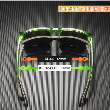 KDEAM PLUS Size Fishing Sunglasses Men 64mm Width Larger Size Polarized Sunglasses For Driving Night Vision Goggles