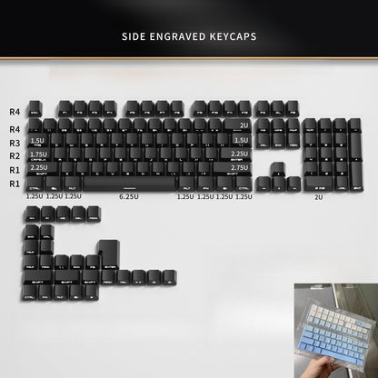 Novas Teclas 133 Gradiente Verde Shine Through Keycaps Impressão Lateral PBT Keycap Perfil Cherry Double Shot para Teclados Mecânicos
