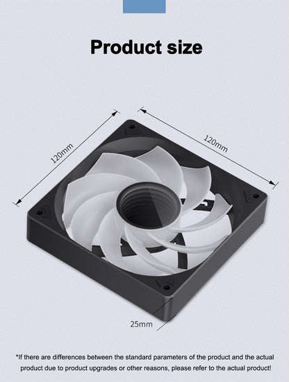 JONSBO SL-120 White/Black 120mm Case Fan 5V 3PIN ARGB Silent CPU Cooler Fan 4PIN PWM Serializable Reverse Fan