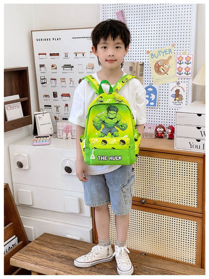 Mochila Infantil Homem-Aranha Marvel Desenho Animado Mochila Escolar Legal Estilosa para Meninos e Meninas Leve Casual Mochila de Jardim de Infância para Crianças