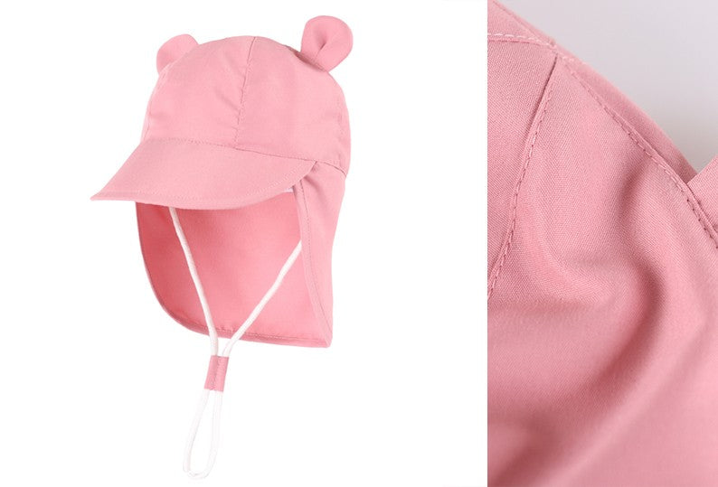 Chapéus de Sol Ajustáveis para Bebês com Proteção de Nuca - Chapéu Infantil Perfeito para Natação e Brincadeiras para Meninas e Meninos