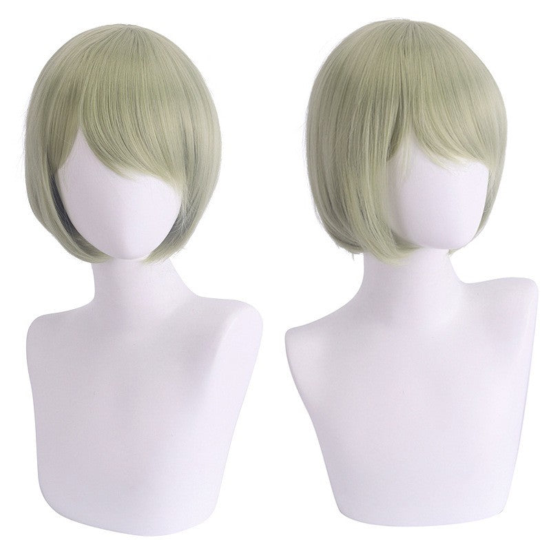 cosplay wig, face-controlling, short hair, thickened version, face-controlling style, colorful Synthetic fiber wig