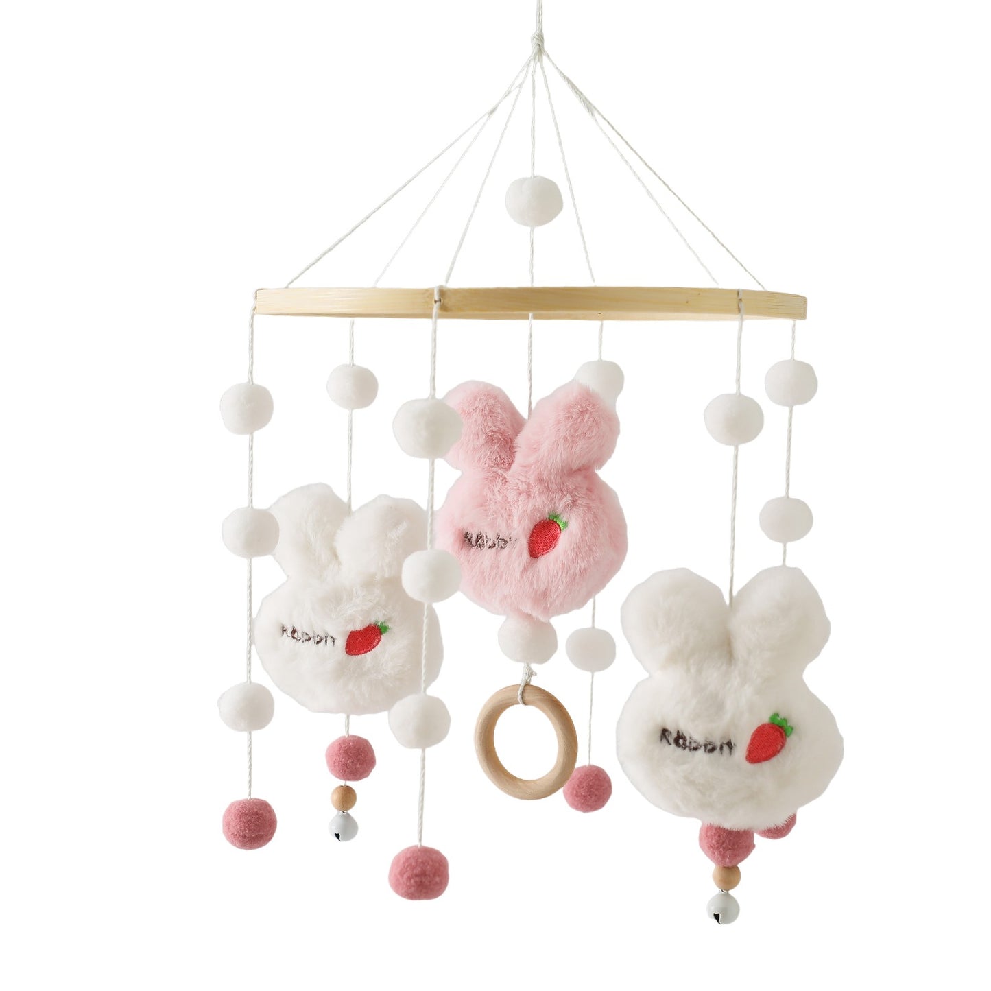 Baby Wooden Bracket Bed Bell 0 6 Months Toy Bracket Accessories Hanging Bracket Soft Mobile On the Bed Baby Room Decoration Crib