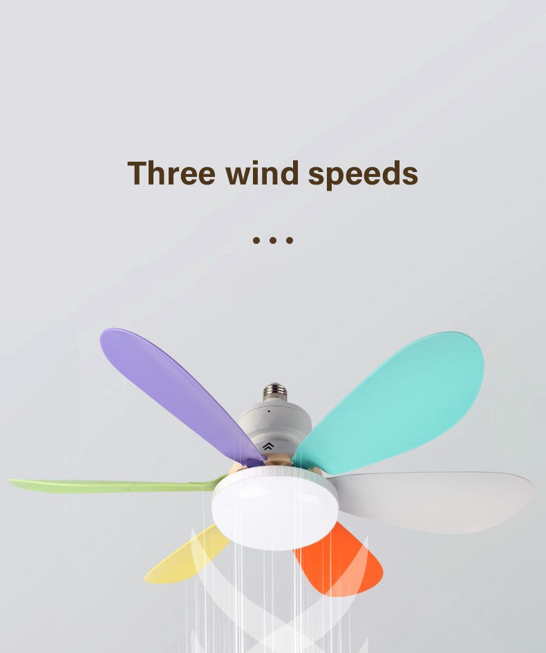 LED 40W ceiling fan light E27 with remote control for dimming, suitable for living room, study, household use, 85-265V bulb