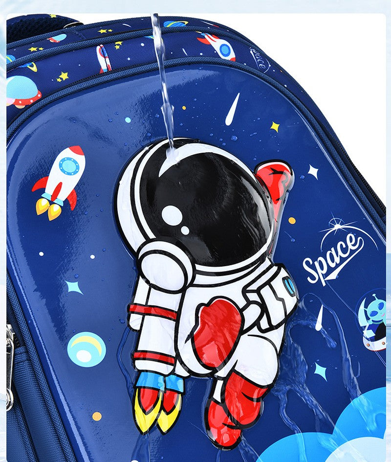 Bolsa de ombro infantil, desenho animado 3D estereoscópico, mochila escolar de astronauta, mochila infantil impermeável, sonho de menino, ensino fundamental