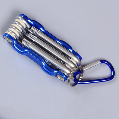 Conjunto de Chaves Allen Dobráveis Portáteis de Metal Sistema Métrico Torx Chave Hexagonal Chave de Fenda Chave Hexagonal Ferramenta Manual de Alta Qualidade