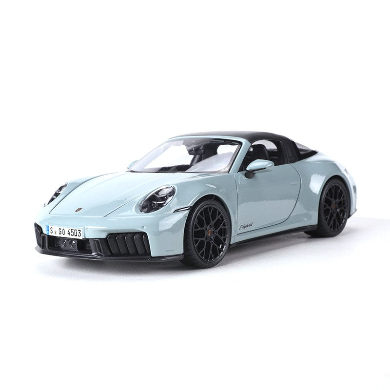 Em estoque Maisto 1:18 Porsche 911 Targa 4 GTS (992.2) com janelas em liga, miniatura Diecast, modelo totalmente aberto, brinquedos personalizados e presentes