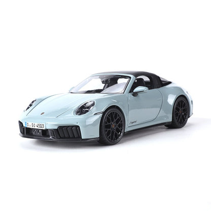 Em estoque Maisto 1:18 Porsche 911 Targa 4 GTS (992.2) com janelas em liga, miniatura Diecast, modelo totalmente aberto, brinquedos personalizados e presentes