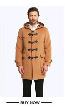 winter jackets men thicken woolen coat long outwear male warm overcoats fur wool & blends mens clothing l-4xl #18168 Holyrising