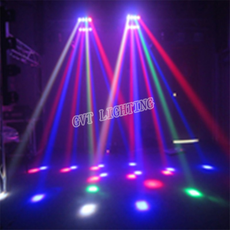 Mini LED 8x3W RGBW Moving Head Light LED Spider Beam Stage Lighting DMX 512 Spider Light Good for DJ Nightclub Party