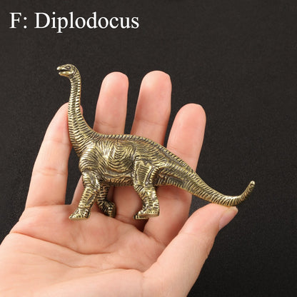 Dinossauro Alossauro Estegossauro Pterossauro Dimetrodon Diplodoco Estátua Decoração de Mesa de Escritório Jurássico Estatueta de Cobre 12 Estilos