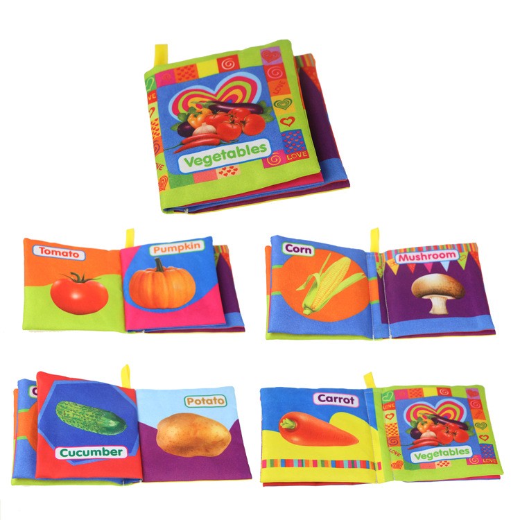 Livro de Pano Macio para Bebês 0-36M Brinquedo de Aprendizagem Precoce Interativo para Pais e Filhos Brinquedo Educativo Montessori de Marionete Presente para Meninos e Meninas