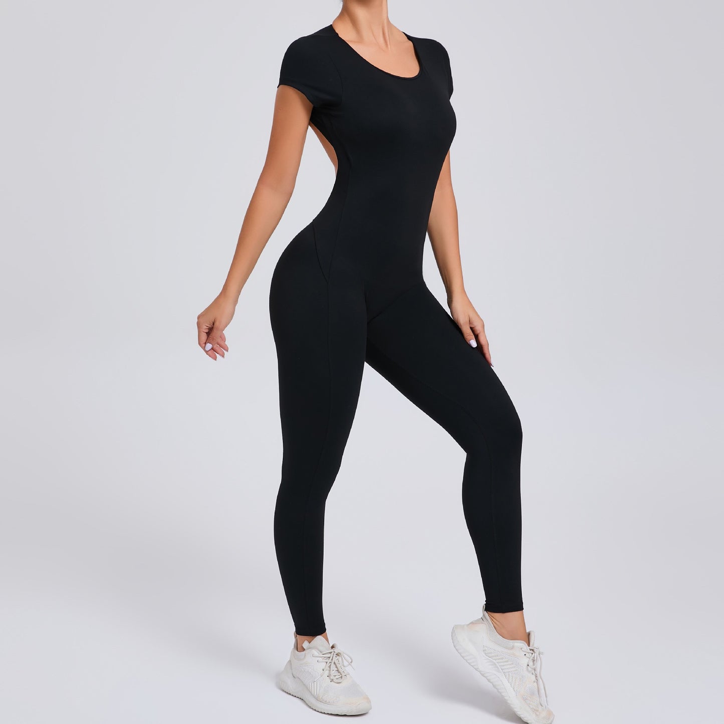 2025 Yoga Jumpsuit Fitness Sports Overalls Gym Clothing Set Wear Pilates Workout Clothes Women Short Sleeves Outfit Activewear