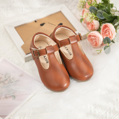 Meckior 2024 New Kids Girls Shoes New Moccasins Candy Color Soft Bottom Non-slip Children's Shoes Fashion Party Princess Shoes