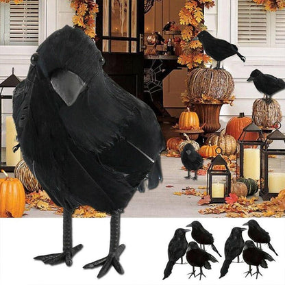 Simulação de Corvo Preto de Halloween Corvo Preto de Halloween Adereços de Corvo Simulação Pássaro Falso Festival Fantasma Decoração de Halloween Brinquedos Assustadores