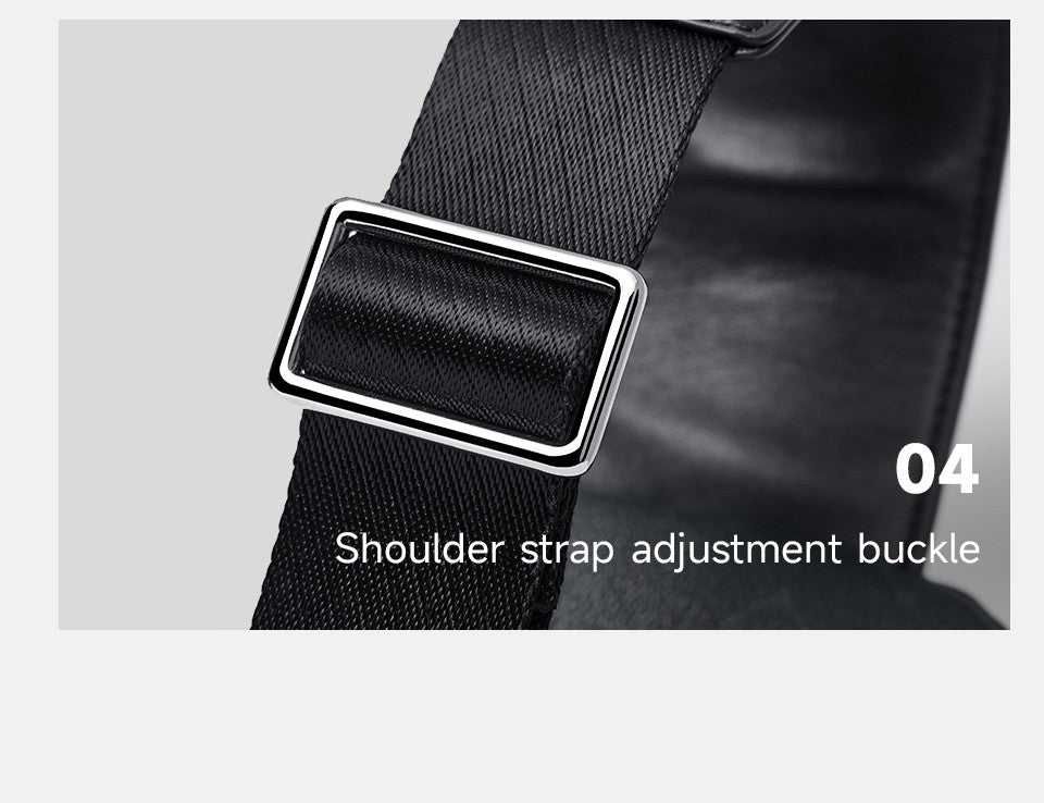 Septwolves Business Thin Printed Leather Crossbody Sling Bag Man Fashion Casual Travel Monogram Print Fabric iPad Shoulder Bag