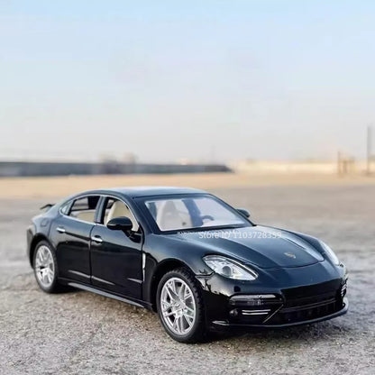 1:24 Scale Panamera Miniature Car Model Toys Alloy Diecast with 6 Doors Opened Pull Back Toy Vehicles for Kids Birthday Gift