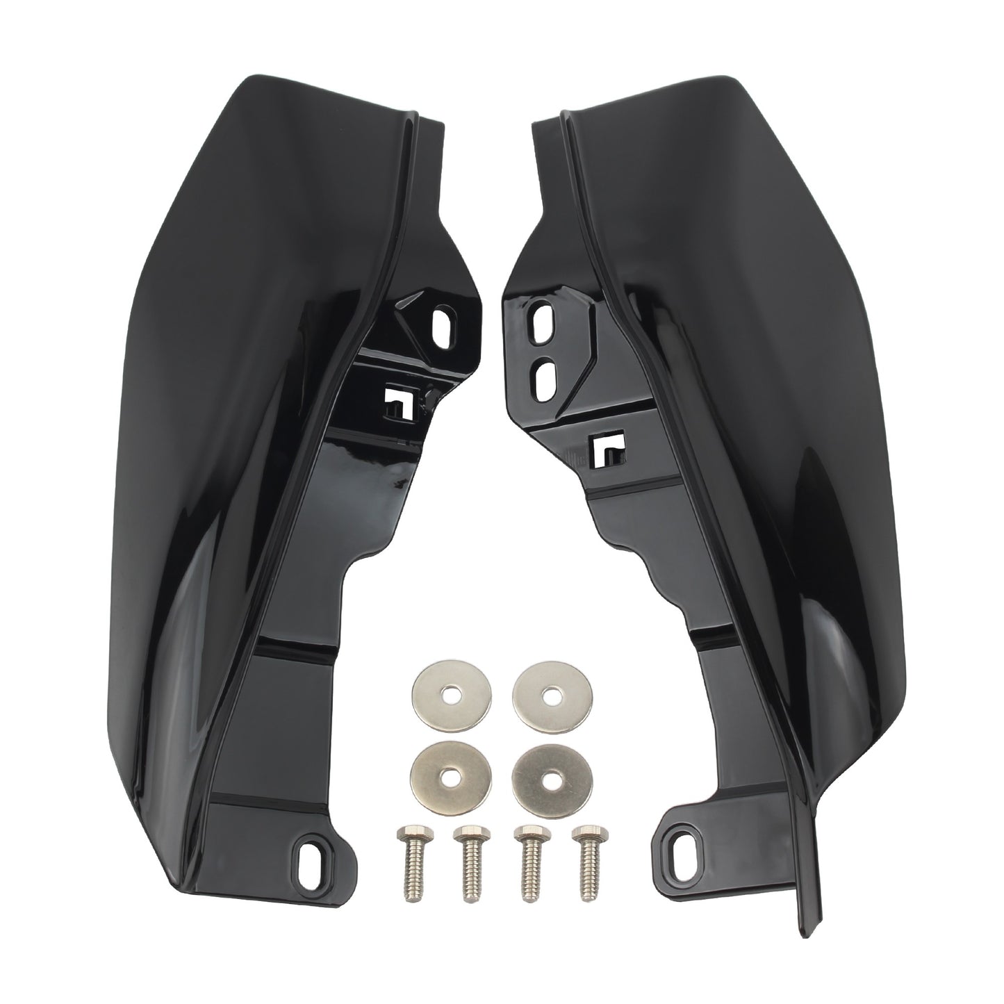 Defletor de ar do escudo térmico do quadro intermediário cromado preto da motocicleta para Harley Touring Street Electra Glide Road King 2001-2022