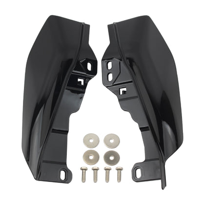 Defletor de ar do escudo térmico do quadro intermediário cromado preto da motocicleta para Harley Touring Street Electra Glide Road King 2001-2022