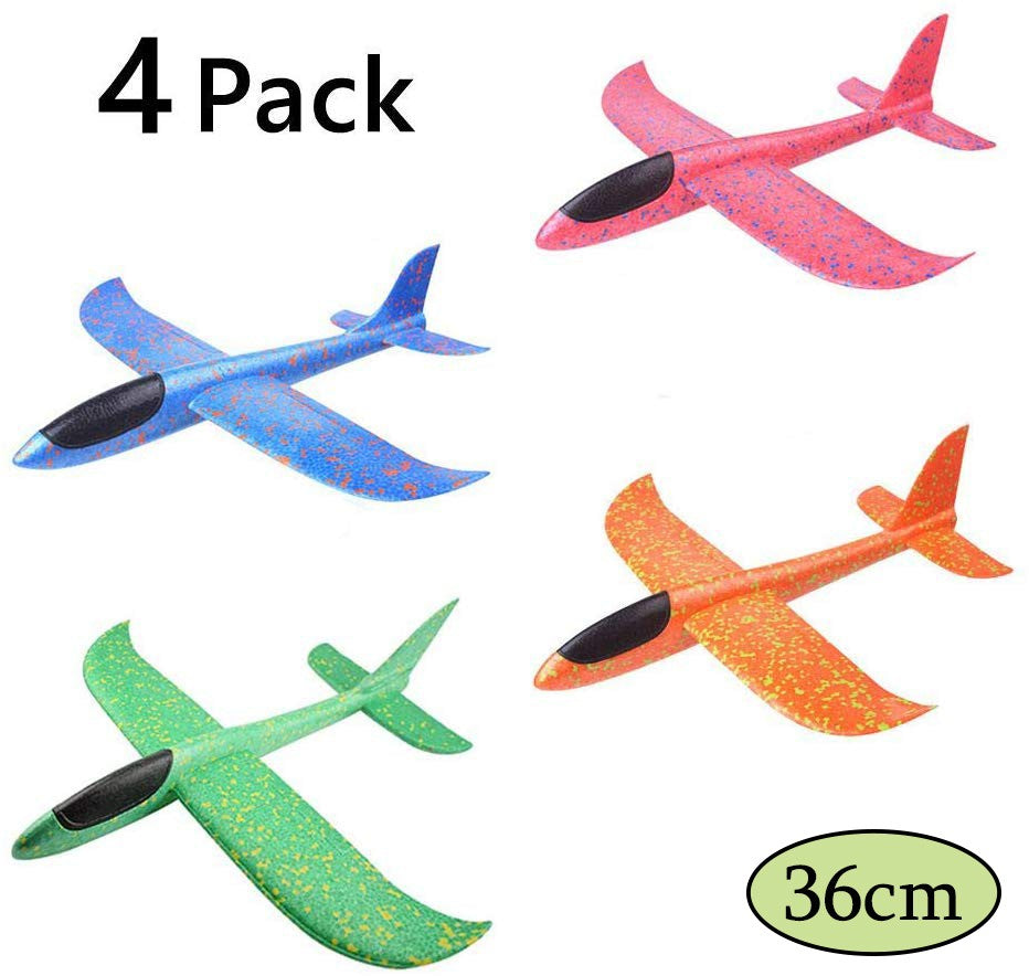 Avião de espuma grande de 36cm x 48cm, planador de avião de arremesso manual, aviões de bolha EPP inerciais, brinquedos de lançamento ao ar livre para crianças e meninos de presente