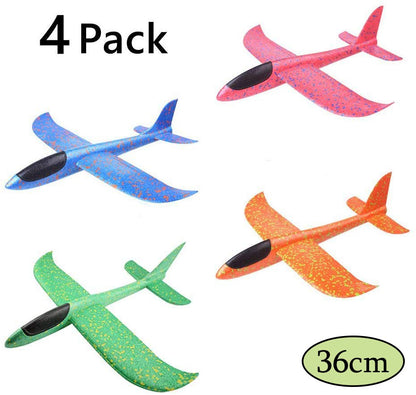 Avião de espuma grande de 36cm x 48cm, planador de avião de arremesso manual, aviões de bolha EPP inerciais, brinquedos de lançamento ao ar livre para crianças e meninos de presente