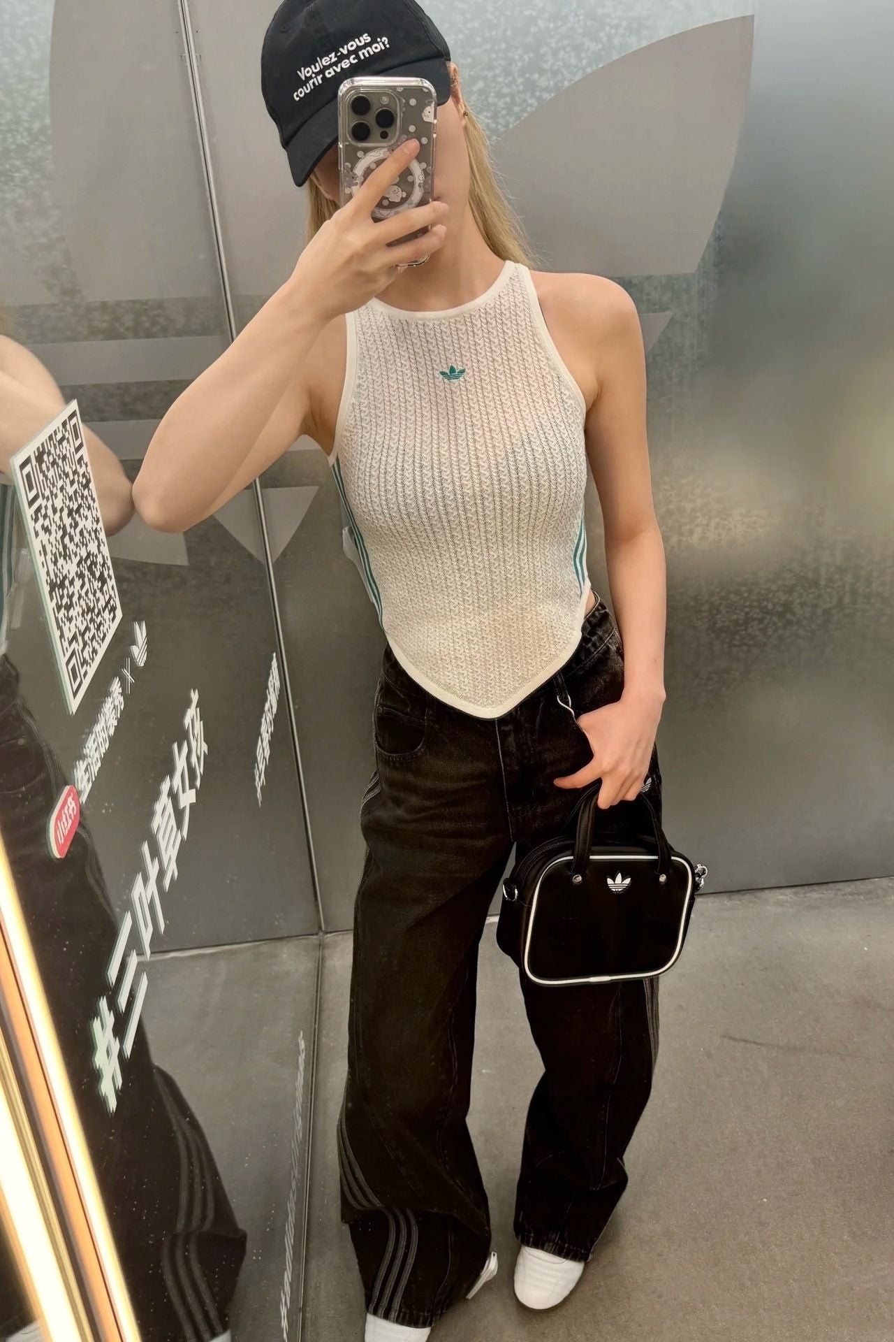 Clover men's and women's fashionable contrasting small square bags, sports single shoulder hand-held crossbody bags