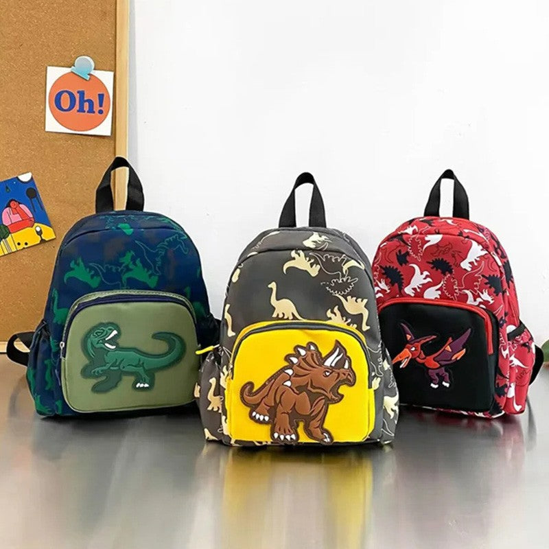 Mochila pré-escolar para meninos, dinossauro da moda, mochilas escolares com estampa de desenho animado, mochila escolar casual para crianças, para meninas, de 3 a 8 anos