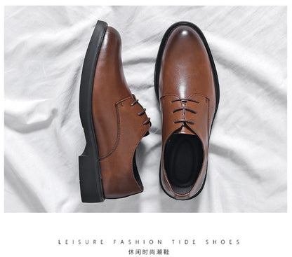Classic Brogue Office Leather Shoes Men Casual Business Leather Shoes Korean Formal Oxford Men's Dress Shoes