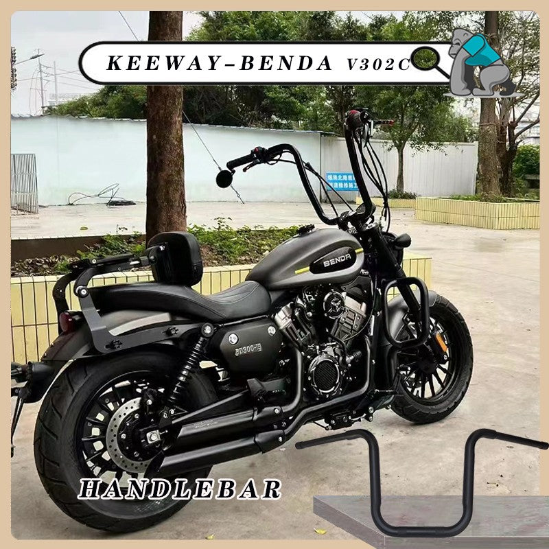 Guidão de motocicleta de 22mm de espessura Ape Hanger 82cm de comprimento compatível com guidões KEEWAY-BENDA V302 C para motos
