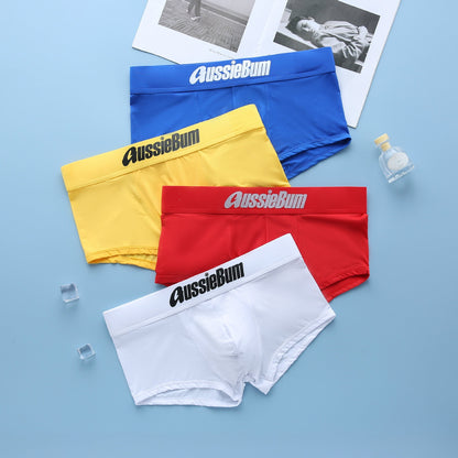 Men's simple underwear milk silk comfortable sports boxers AUSSIEBUM-M218