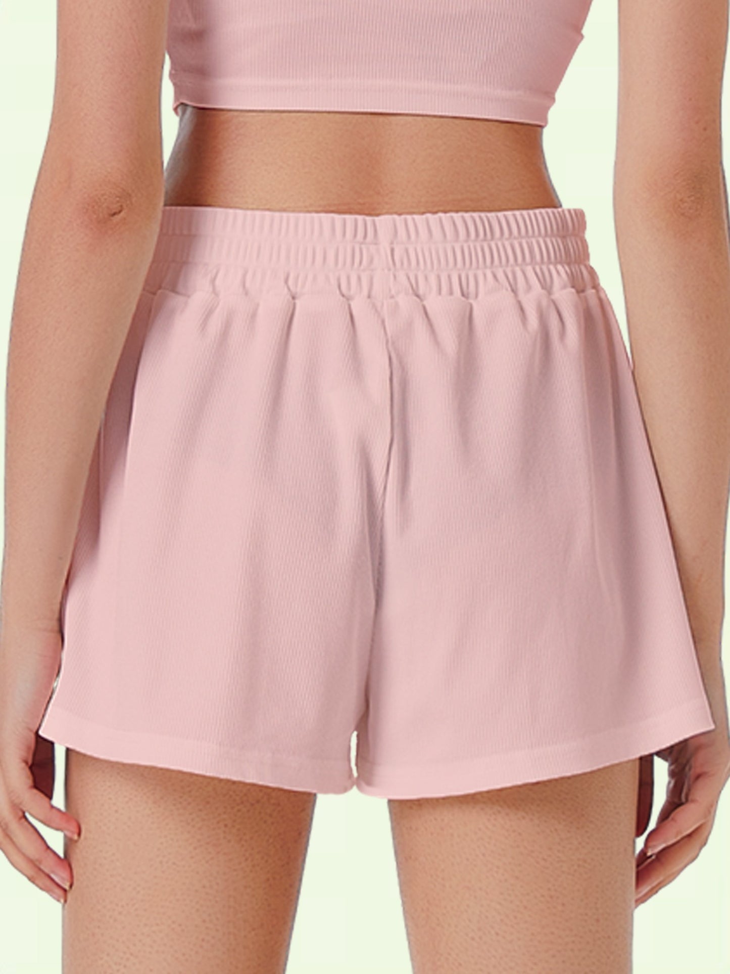 Casual Shorts Women 2024 New Summer Simple Comfortable Elastic Waist Cool Breathable Solid Color Casual Sports Five Quarter Pant