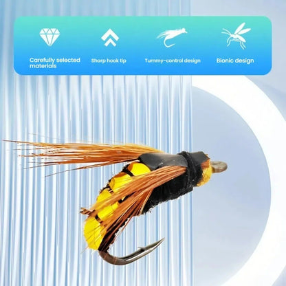 Flies Fly Fishing Lure 10/ 30/50Pcs Fishing Handmade Lures Assortment with Artificial Bait Hooks for Bass Trout Salmon