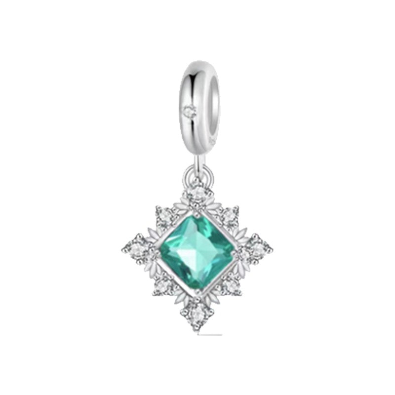 925 Sterling Silver Green Series Flower Tree Apple Pendant DIY Fine Beads Fit Original Charms Bracelet Women Jewelry Diy