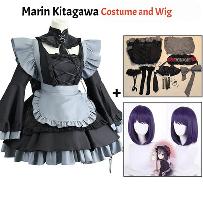 Marin Kitagawa Cosplay Costume Shizuku Kuroe Dress My Dress-Up Darling Anime Halloween Christmas Carnival Suit Role Play Uniform