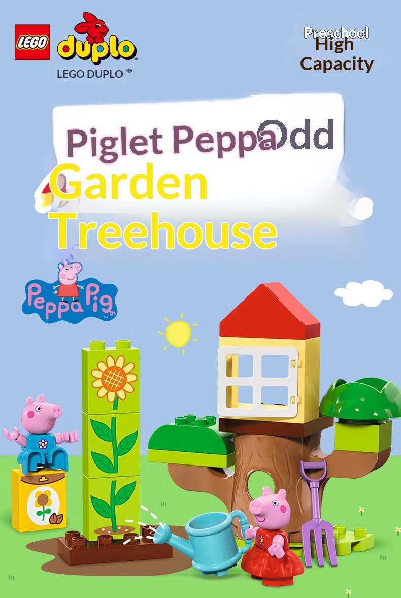 Lego Blocos de montar Debao 10431 Peppa Pig Casa na Árvore Brinquedos Infantis para Meninos e Meninas Presente de Aniversário Natal
