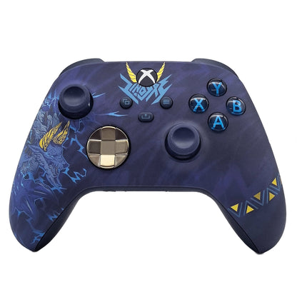 MH Foil Stamping PS5 Controller Shell Faceplate Cover with Touchpad for DualSense Controller, Replacement for BDM-010 to 050