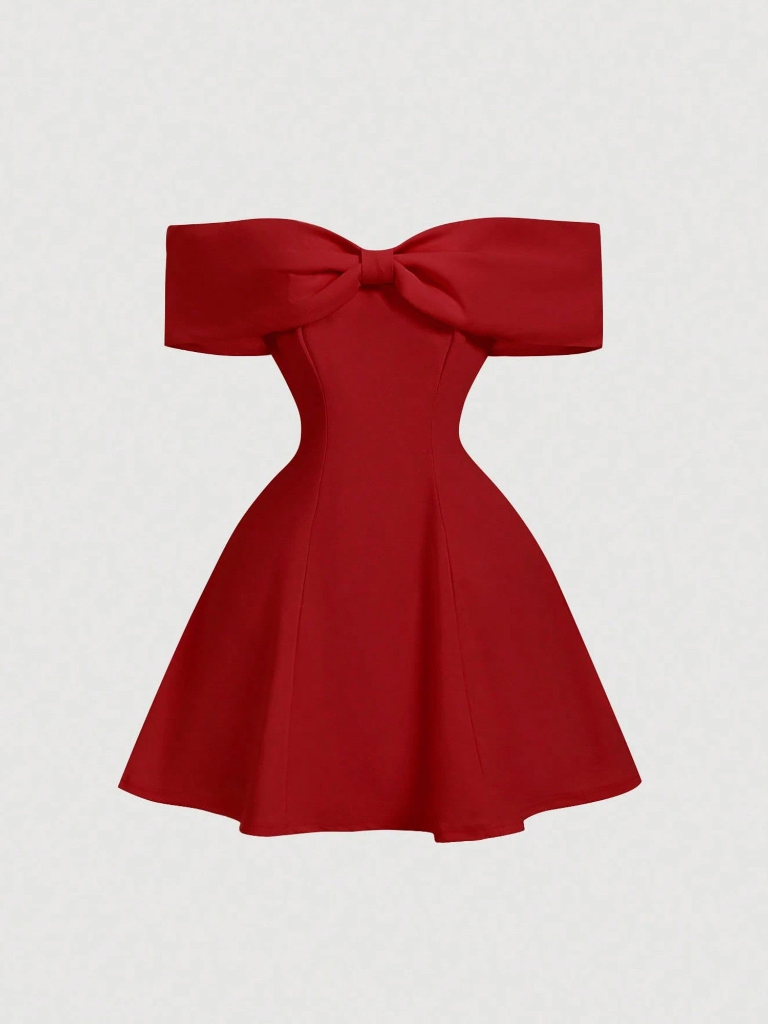 Women's Romantic Off Shoulder Bow Tie Dress, Slim Fit Elegant Dress For Christmas Birthday Dating Graduation Season