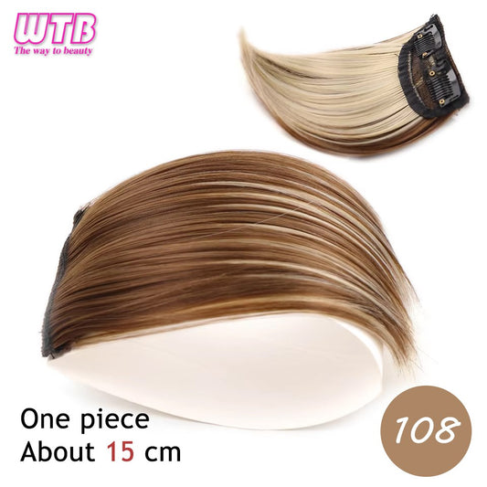 Synthetic Invisable Seamless Hair Pads Clip In One Piece 2Clips Increase hair volume Hair Extensions Top Side Cover Hairpiece