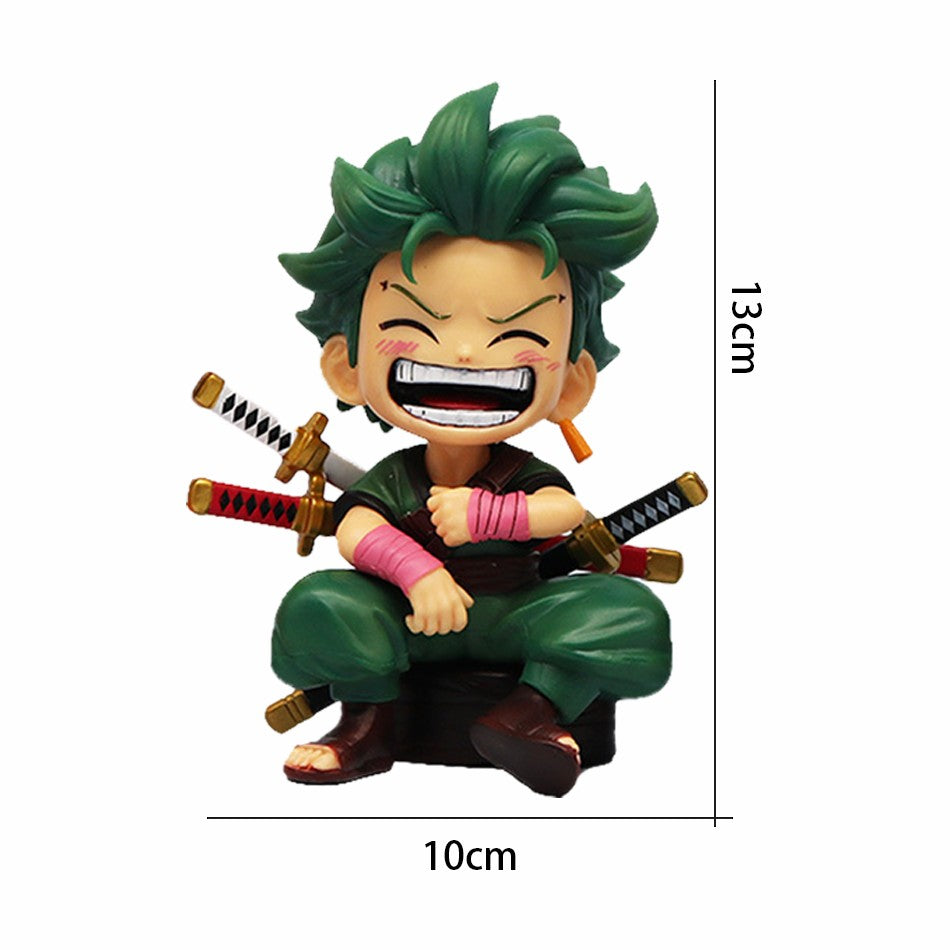 One Piece Portátil Luffy Zoro Portgas D. Ace Sentado Yamato Q Versão Jogo de Moda Desenho Animado Anime Carro Ornamento Presente