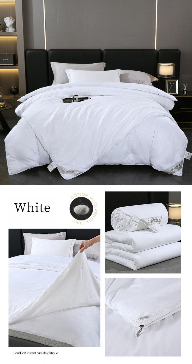 Edredom de Seda Natural Mulberry Luxuoso Queen King Size Acolchoado de Verão Inverno para Solteiro Casal Enchimento de Cama