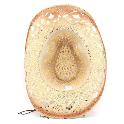 New outdoor beach sun protection and breathable cowboy hat with ethnic style, western sun protection and shading