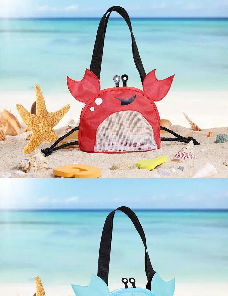 Crab Children's Beach Bag Storage Bag Outdoor Shell Bag Travel Crossbody Small Backpack Toy Storage Bag