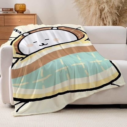 Cartoon cute  Joke Bear Blanket For Sofa Office Bed Plane Travel Sleep Read Relax Camping Soft And Warm
