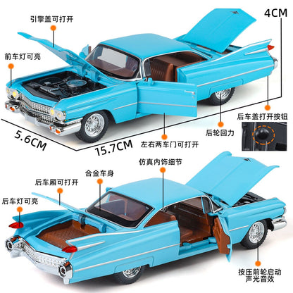 1:32 Cadillac Eldorado Biarritz Carro Clássico Retrô Liga Metálica Diecast Modelo de Carro Veículo em Miniatura Alta Simulação Presente Namorado