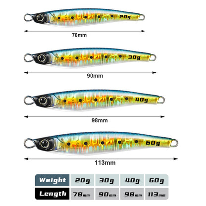 JIGGING PRO Jugulo Jig 15g 20g 30g 40g 60g Casting Jig Pesca de Costa Metal Jig Isca Pesca Marítima